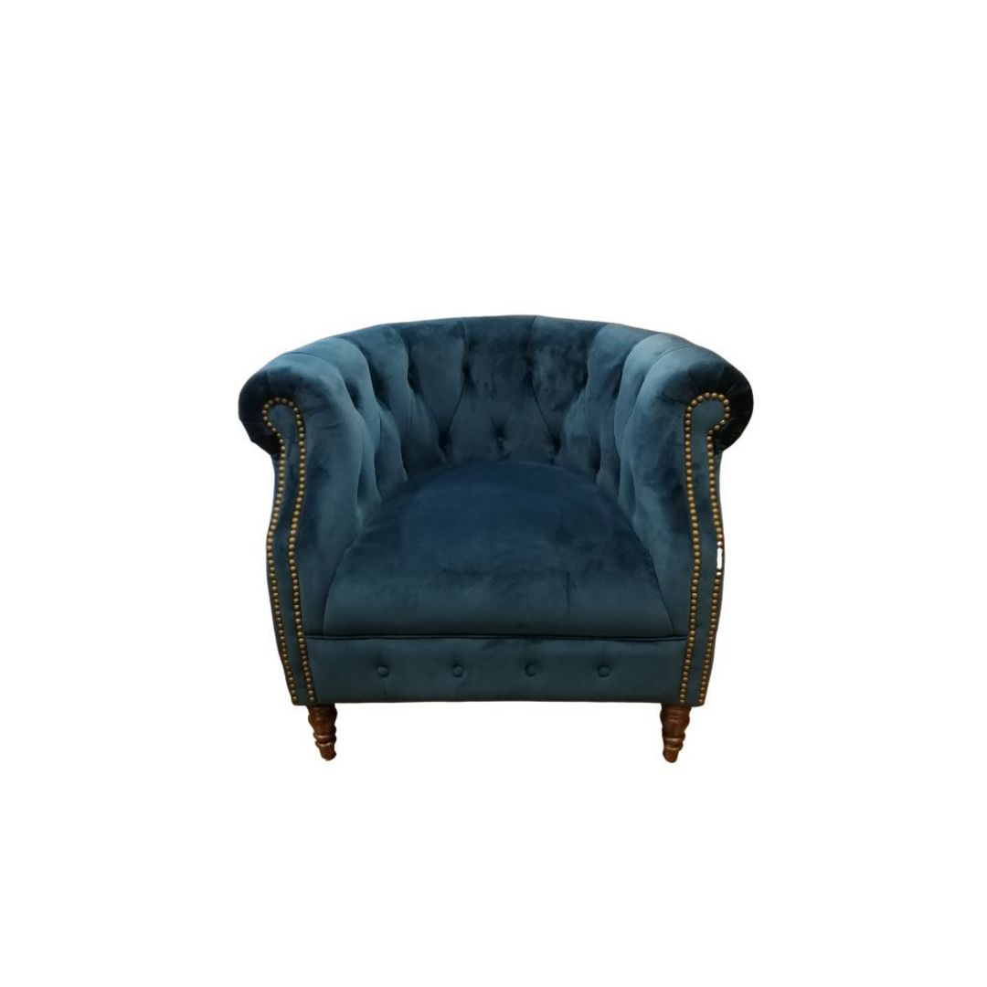 A&J Jude Chair Velvet - Plush Teal image 0
